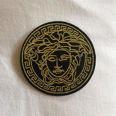 versace iron on patch|Versace, iron on patches , black and silver , For decorative only..